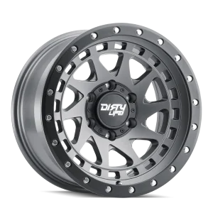 Dirty Life – ENIGMA – Grey – 17″x9″ -12mm – All weather Wheels – 9311-7973MGT12